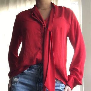 Red Mad Men Blouse